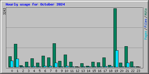 Hourly usage for October 2024